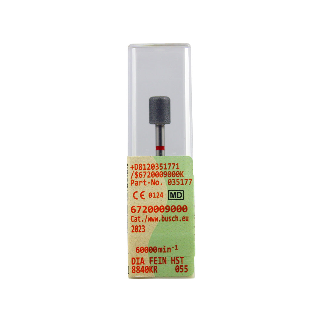 BUSCH® Diamond Cylinder Skin & Nail Fine Bur Ø5.5 mm