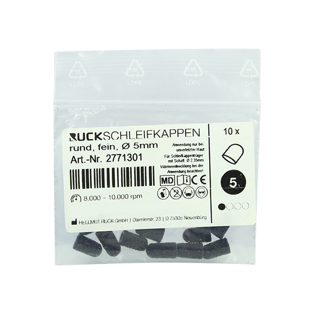 RUCK® Abrasive Grinding Caps Ø5 mm – Fine Grit