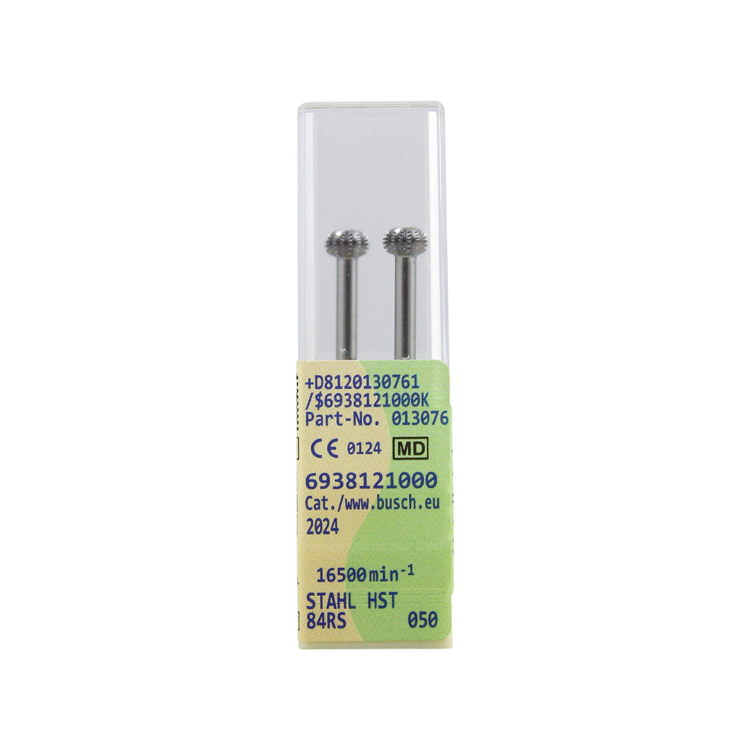 BUSCH® Oval Skin Bur 2-Pack - Medium Cut, Simple & Cross-Cut