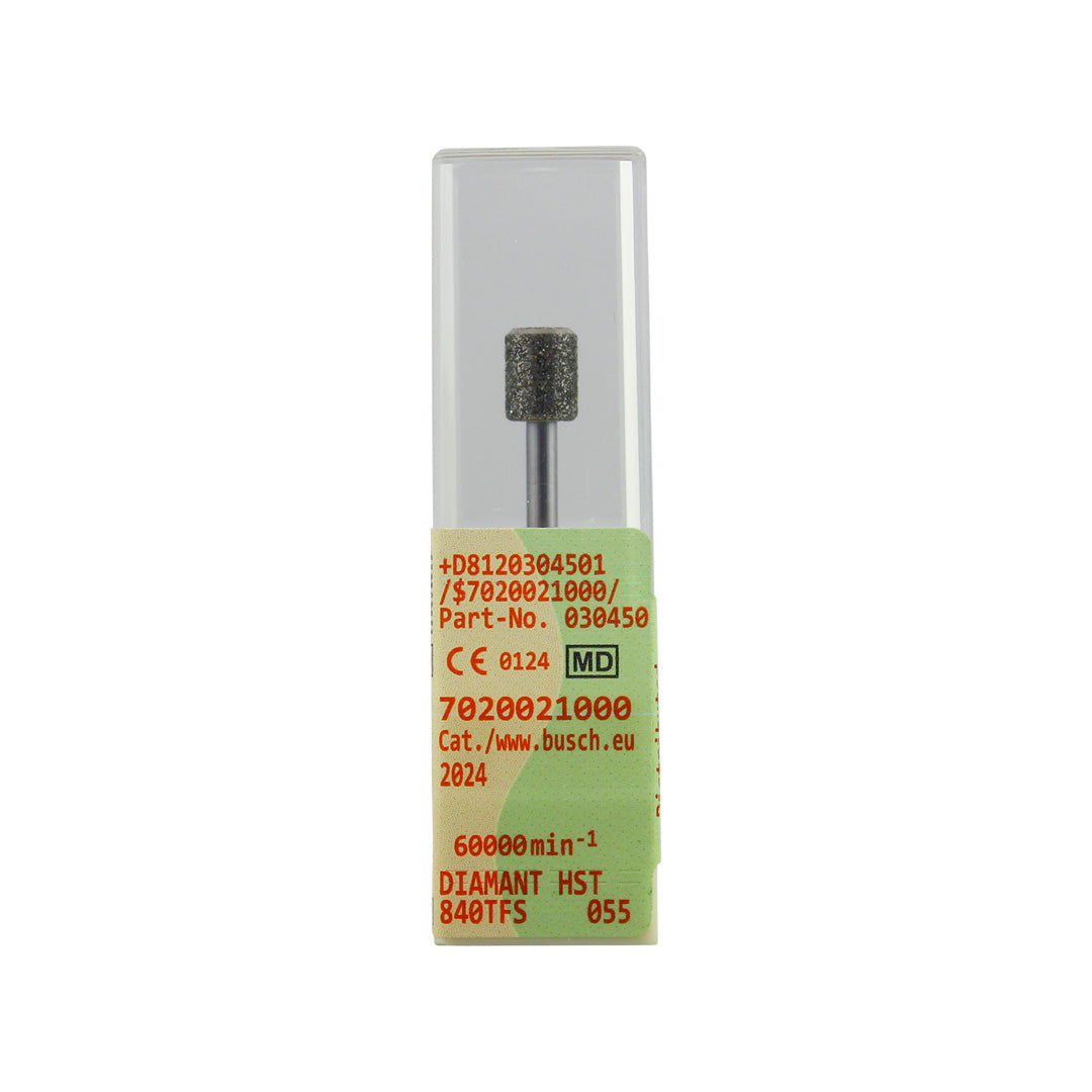 BUSCH® Diamond Cylinder Skin & Nail Medium Bur Ø5.5 mm