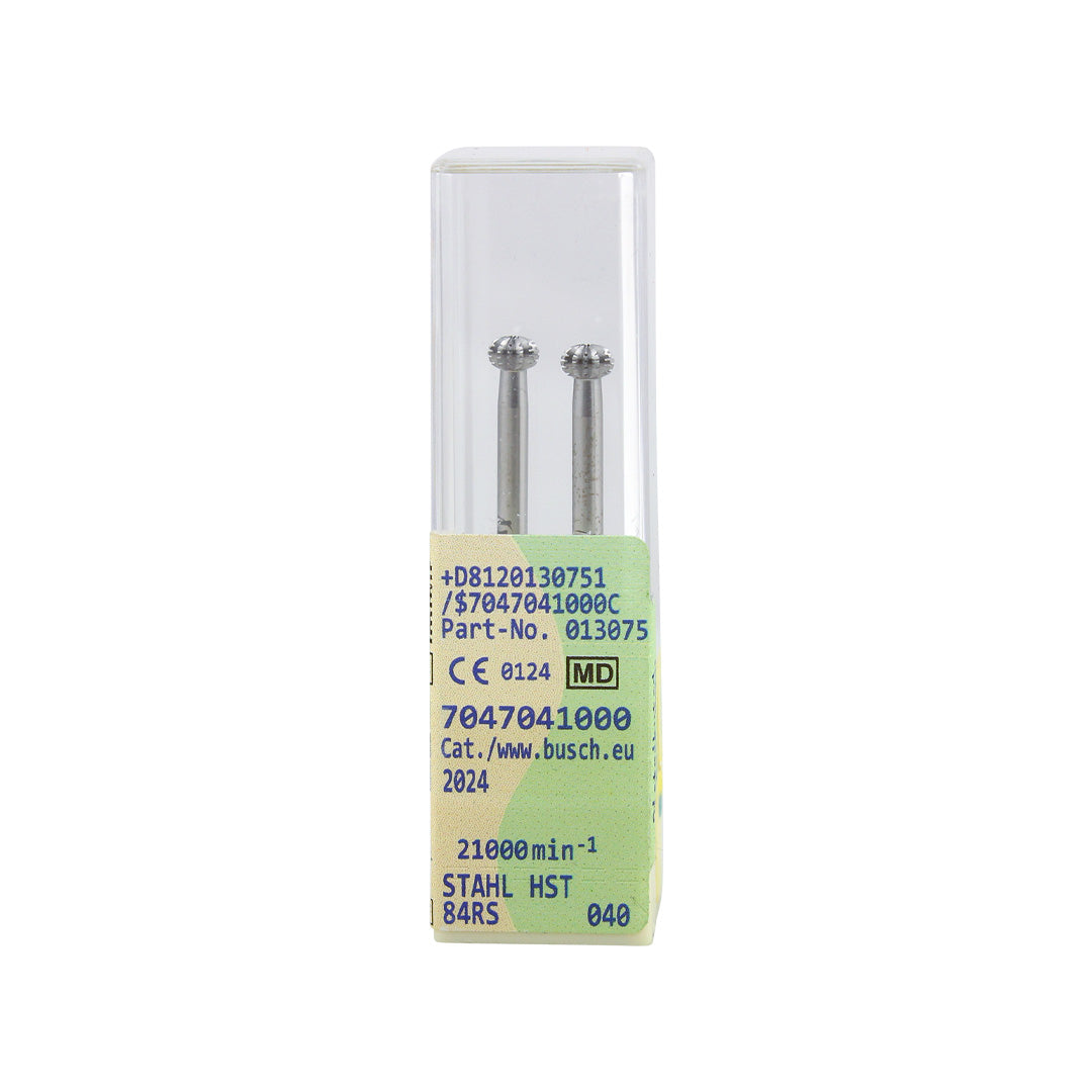 BUSCH® Oval Skin Bur 2-Pack - Medium Cut, Simple & Cross-Cut