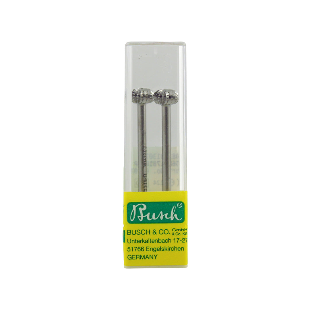 BUSCH® Oval Skin Bur 2-Pack - Medium Cut, Simple & Cross-Cut