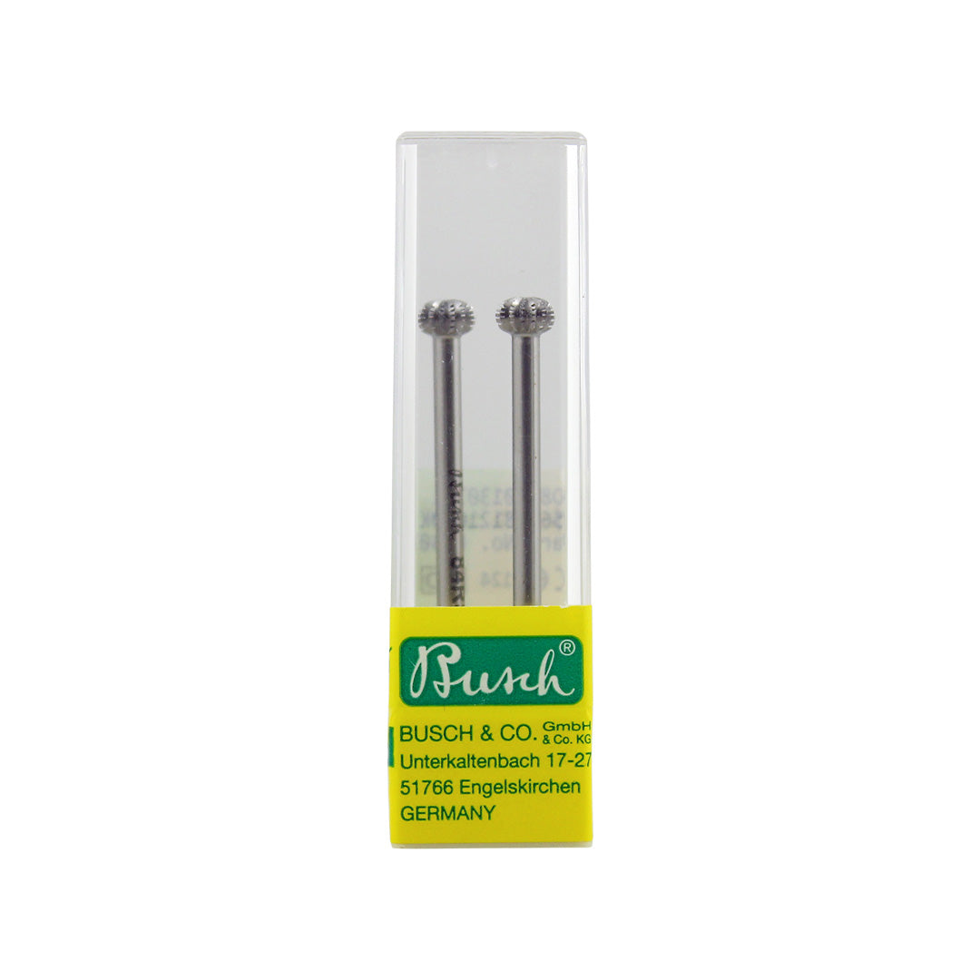 BUSCH® Oval Skin Bur 2-Pack - Medium Cut, Simple & Cross-Cut