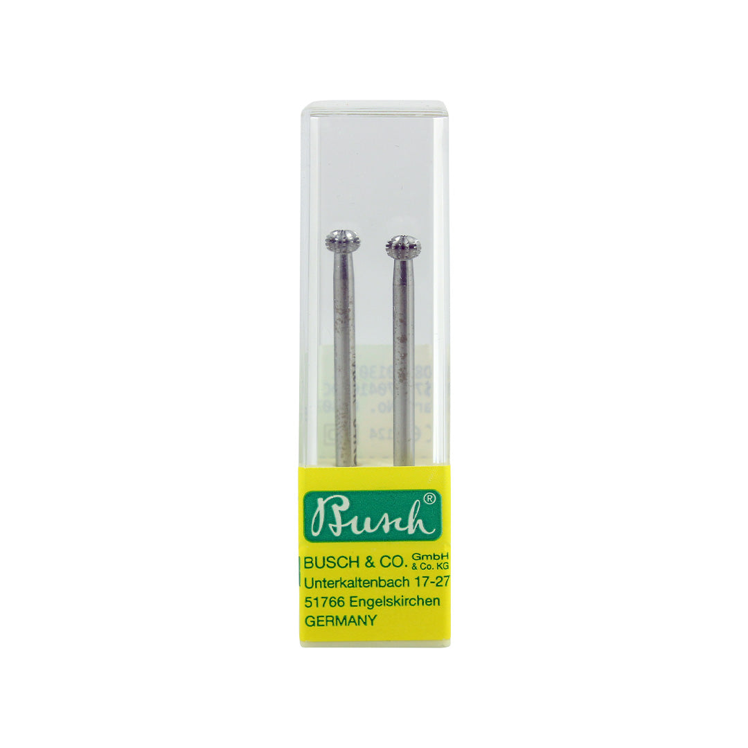 BUSCH® Oval Skin Bur 2-Pack - Medium Cut, Simple & Cross-Cut