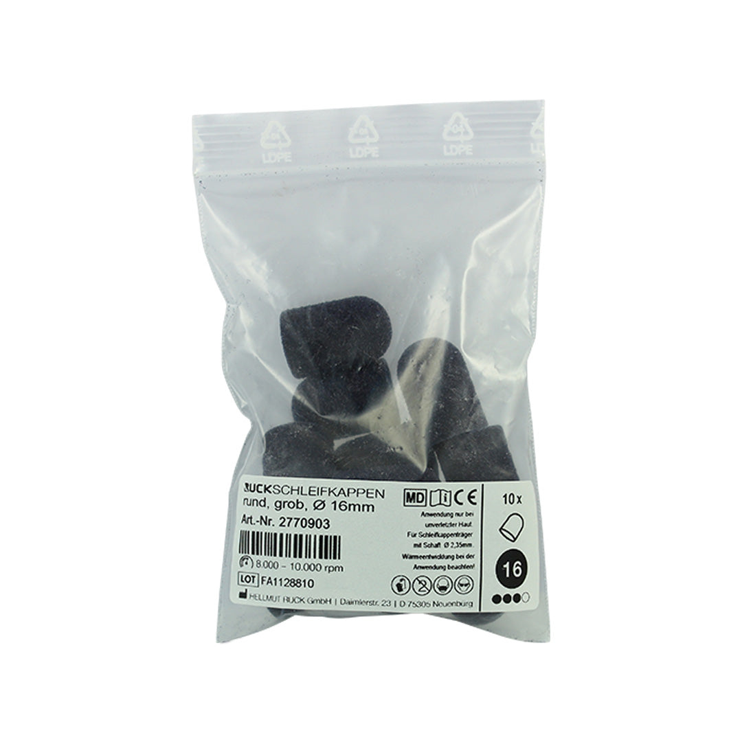 RUCK® Abrasive Grinding Caps Ø16 mm – Coarse Grit