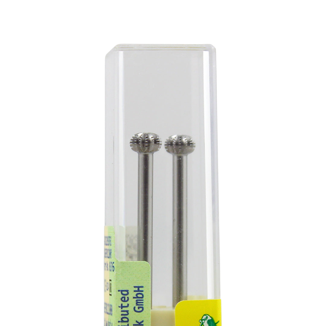 BUSCH® Oval Skin Bur 2-Pack - Medium Cut, Simple & Cross-Cut