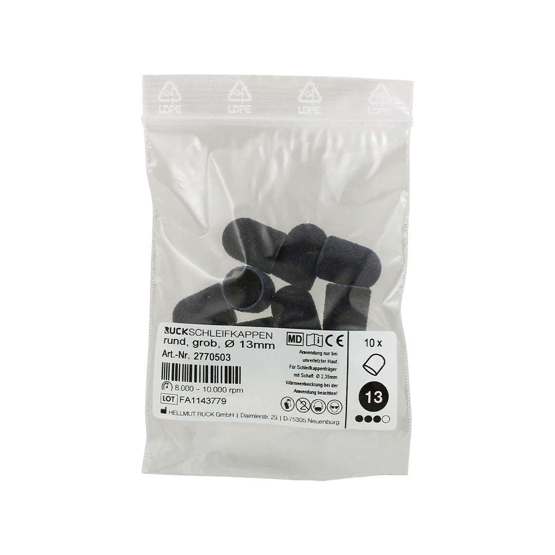 RUCK® Corundum-Black Abrasive Grinding Cap Set Ø13 mm