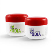 Two jars Herbitas Podia Soft A+B Silicone for Orthotics on a white background