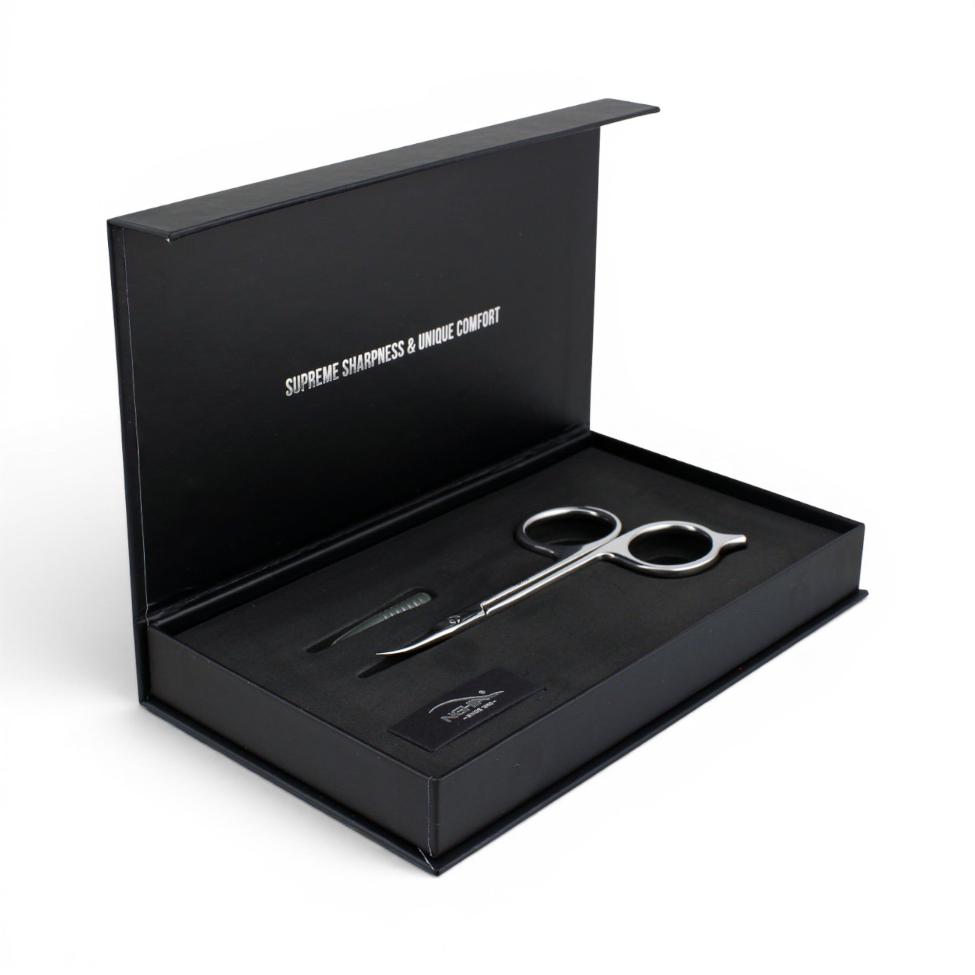 NGHIA Cuticle Scissors, 22mm Curved Blade