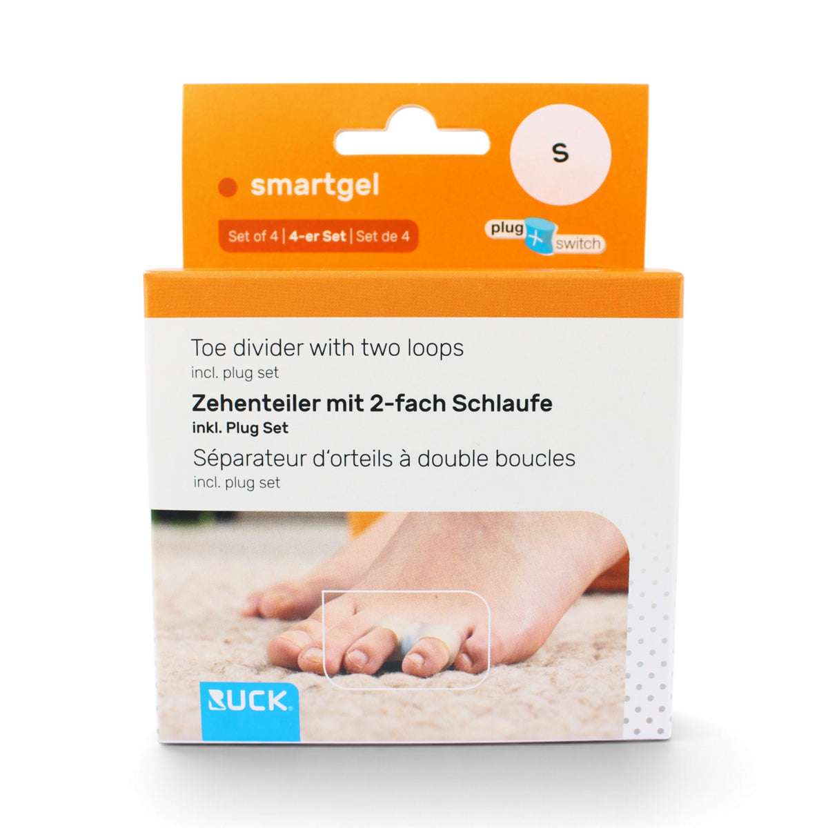 RUCK smartGel plug+switch Toe Divider Size S, 4 pcs
