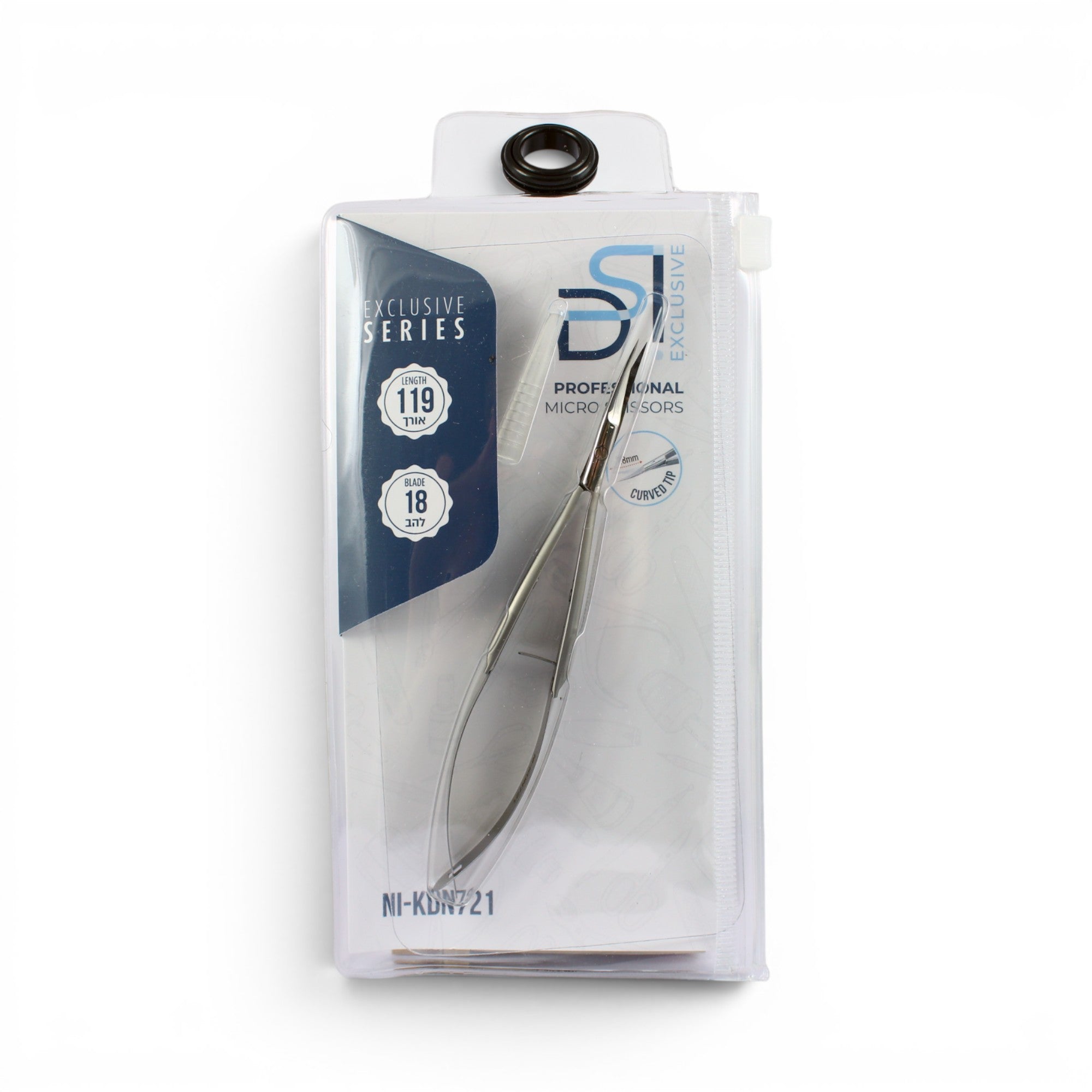 DSI Exclusive Micro Cuticle Scissors, 18mm Curved Blade