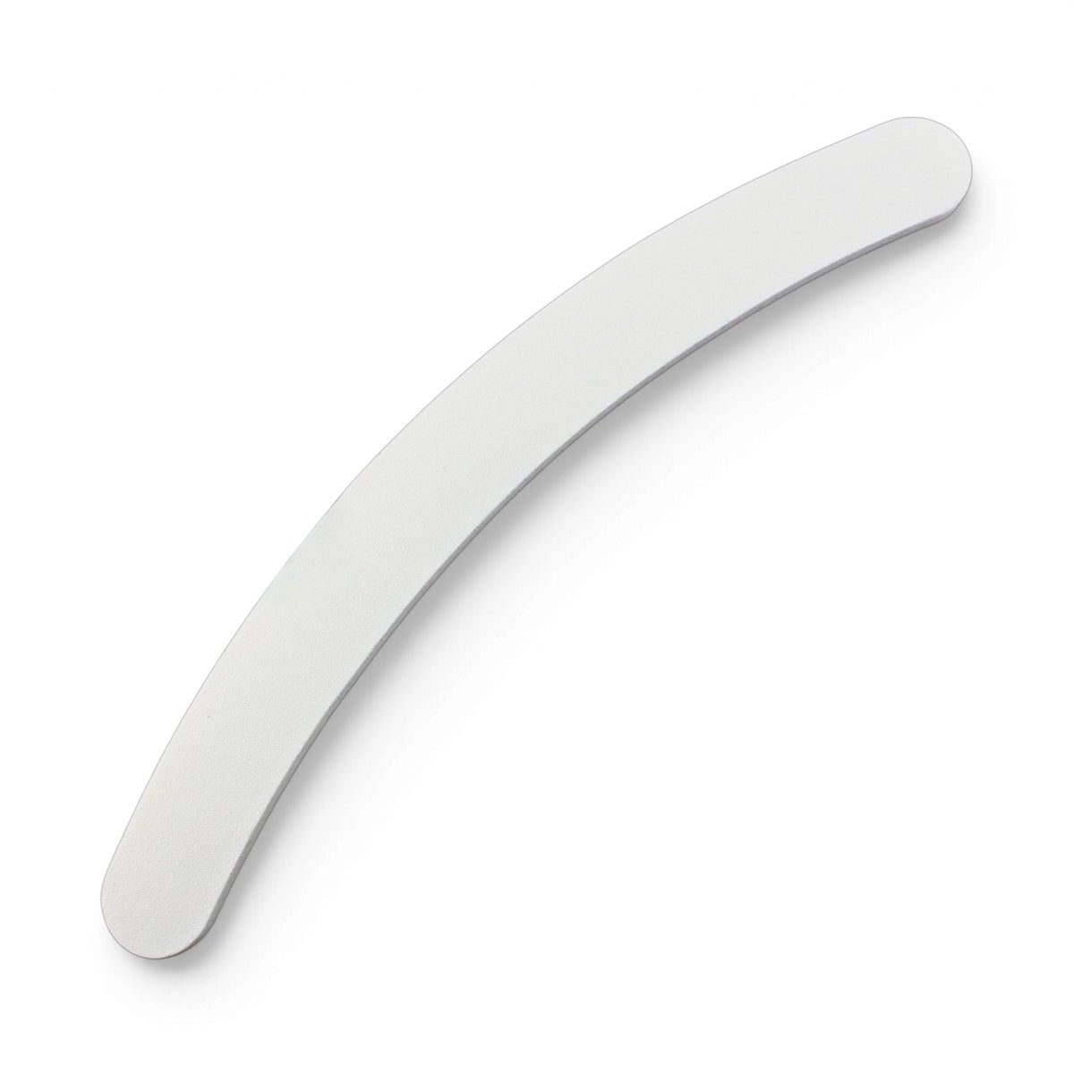 A curved, flat metal bar with rounded ends, shown on a plain white background. RUCK Boomerang Nail File – 120/240 Grit