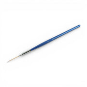 DSI Fine Detail Nail Art Brush 03 with blue handle on a white background
