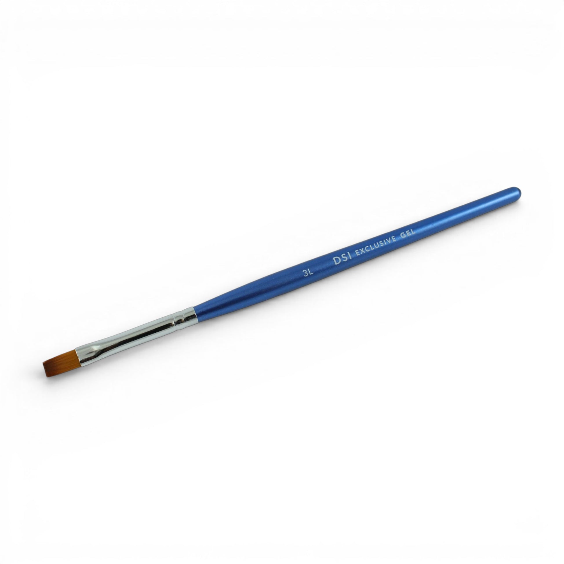 DSI Gel Nail Brush #3L Straight Tip on white background
