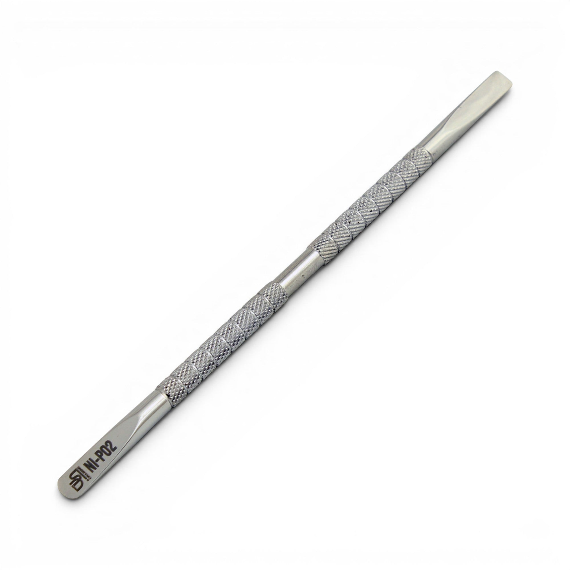DSI Double-Ended Cuticle Pusher, Round/Square Tip on a white background