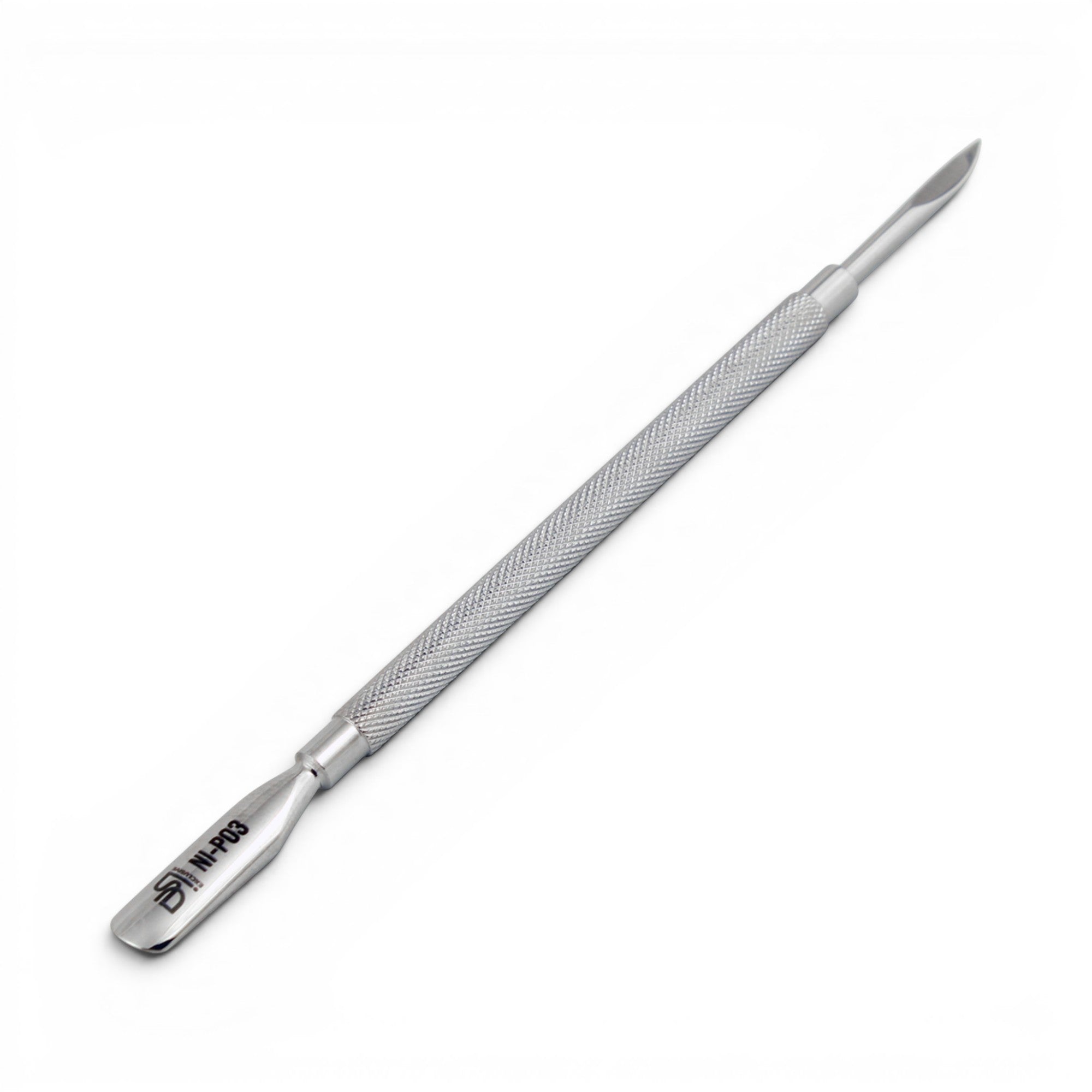 DSI Double-Ended Cuticle Pusher, Claw/Rounded Tip on a white background