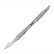 DSI NI-P14 Double-Ended Cuticle Pusher, Angled Tip/Clover Scraper on a white background