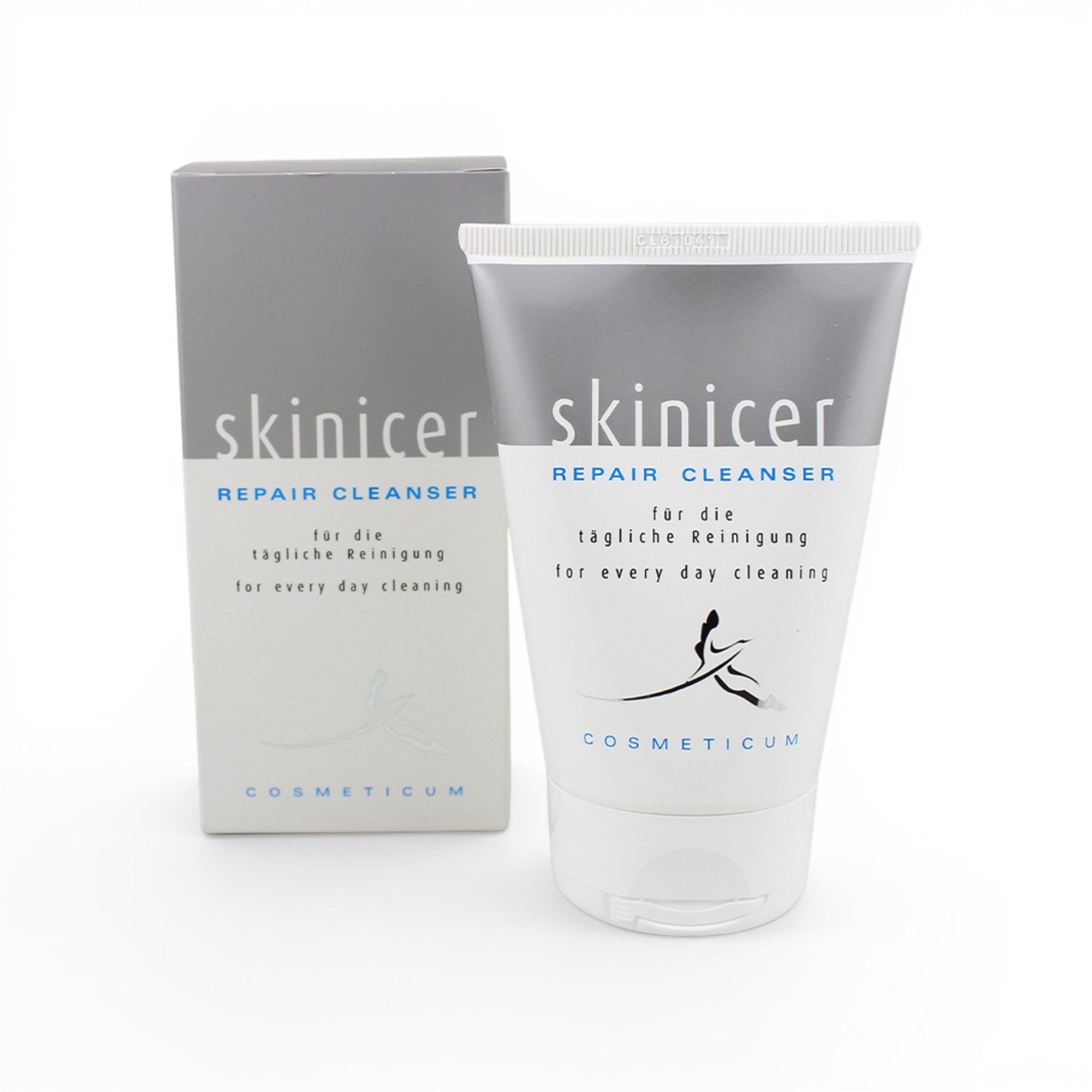 skinicer Repair Cleanser tube and packaging on a white background