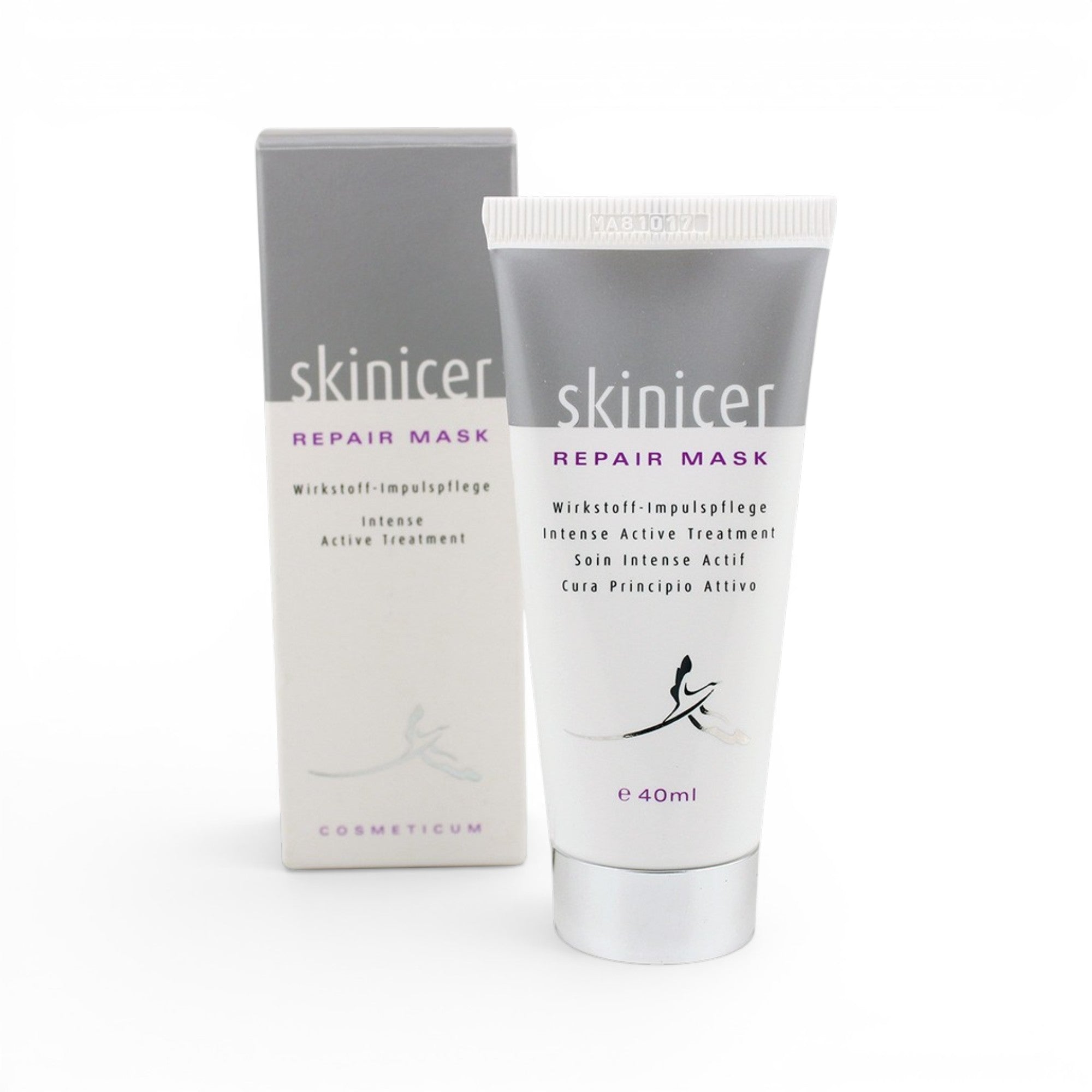 skinicer repair mask tube and packaging on a white background