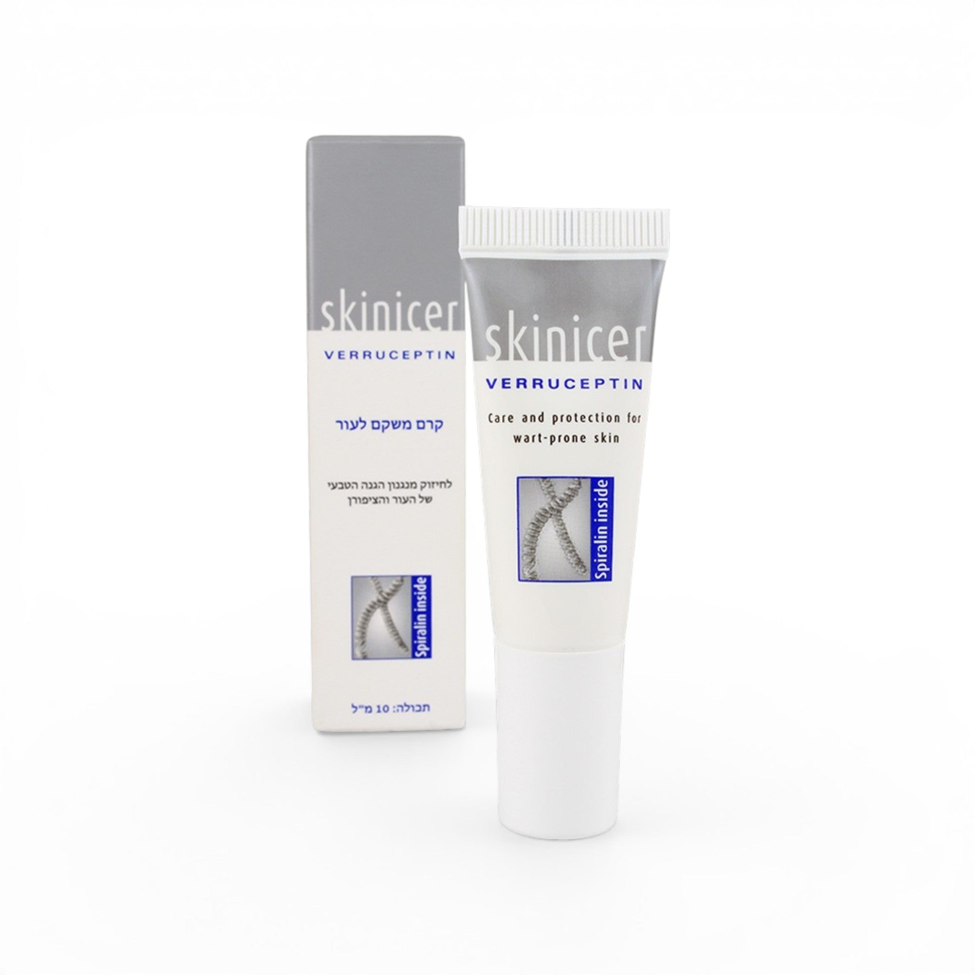 Skinicer Verruceptin cream tube and packaging on a white background