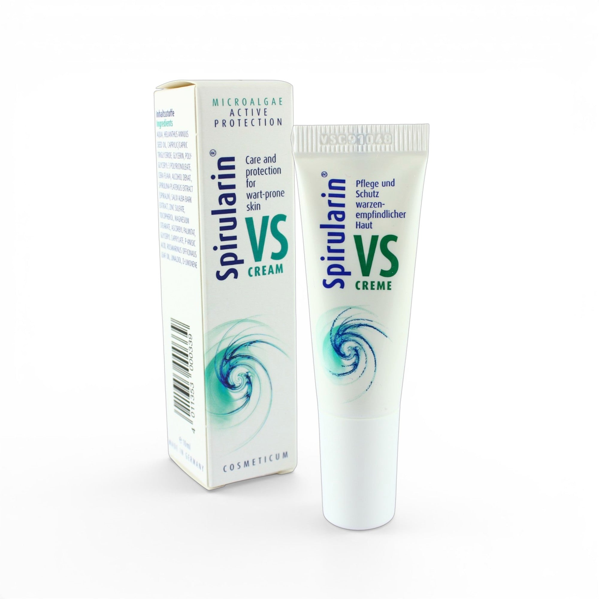 Spirularin VS Cream packaging on a white background