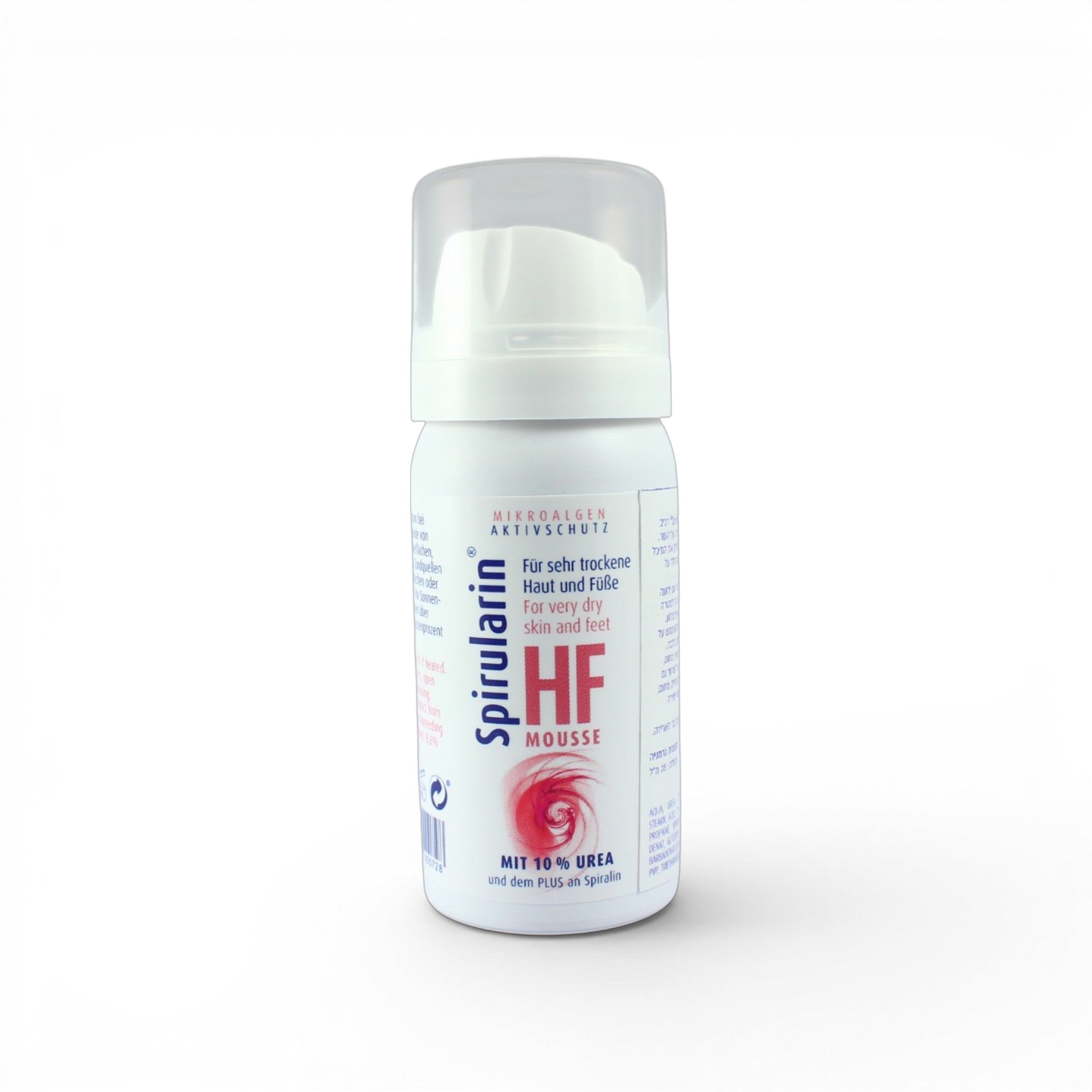 Spirulain HF Mousse bottle on a white background