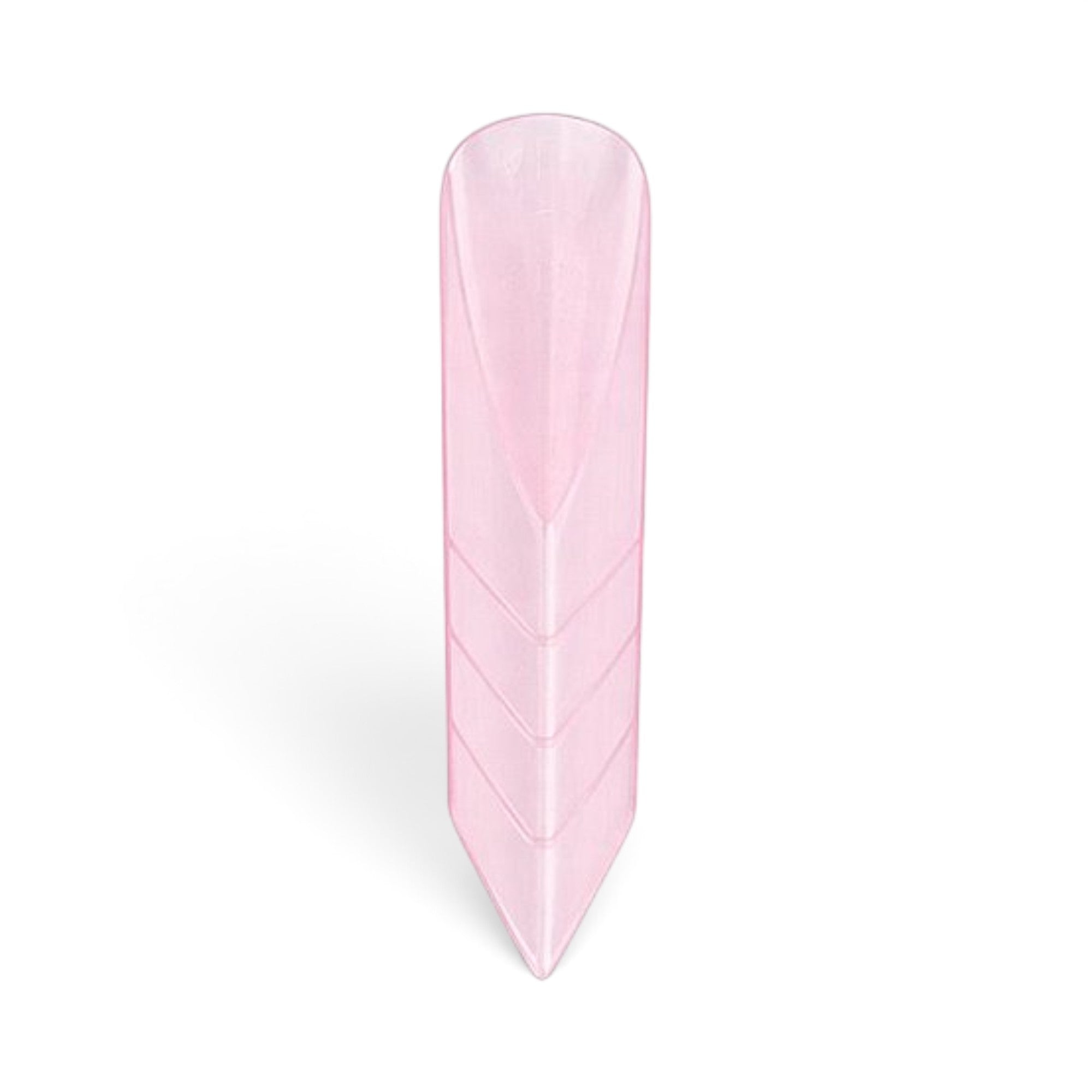 A single light pink nail tip or press-on nail shown upright on a clean white background. Osaka Pink Dual Forms Triangle Tips, 150 pcs